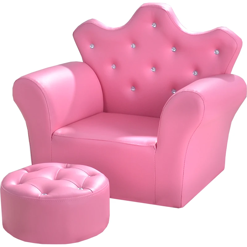 

Kindergarten combination children's sofa chair Korean leather art cute baby crown girl princess small sofa WF606326