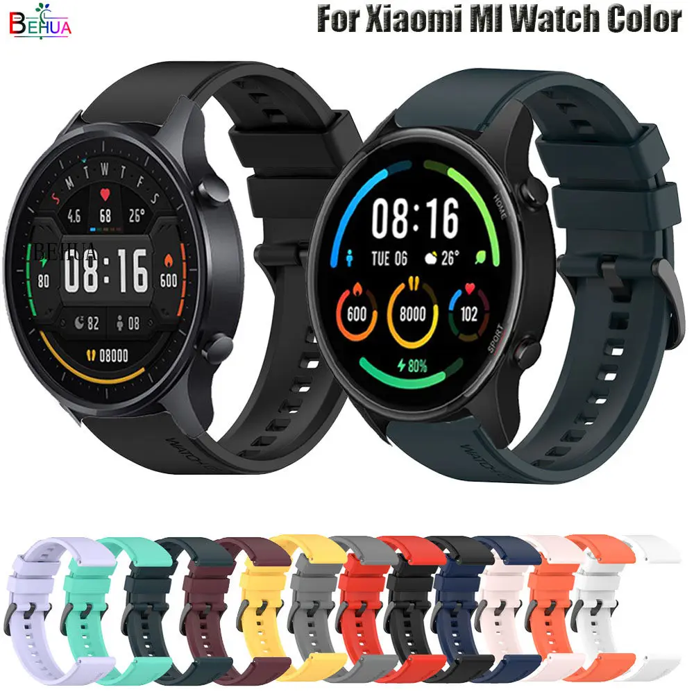

Silicone 22mm WatchBand Strap For Xiaomi MI Watch Color Smart WristBand For Mi Watch Color sports / OnePlus Bracelet Wriststrap