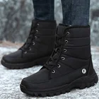 Мужские ботинки со шнуровкой, черные повседневные высокие кроссовки, Рабочая обувь для активного отдыха и походов, 2021