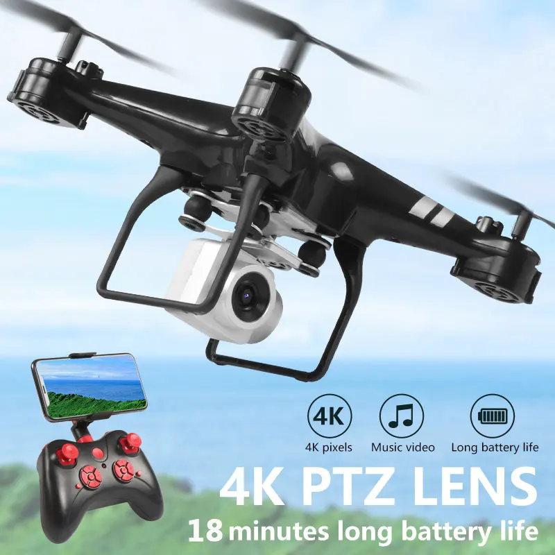 Игрушечный Дрон с камерой 2 4G 4CH 6 осевой HD 1080P Wi Fi стабильный шарнир начинающая