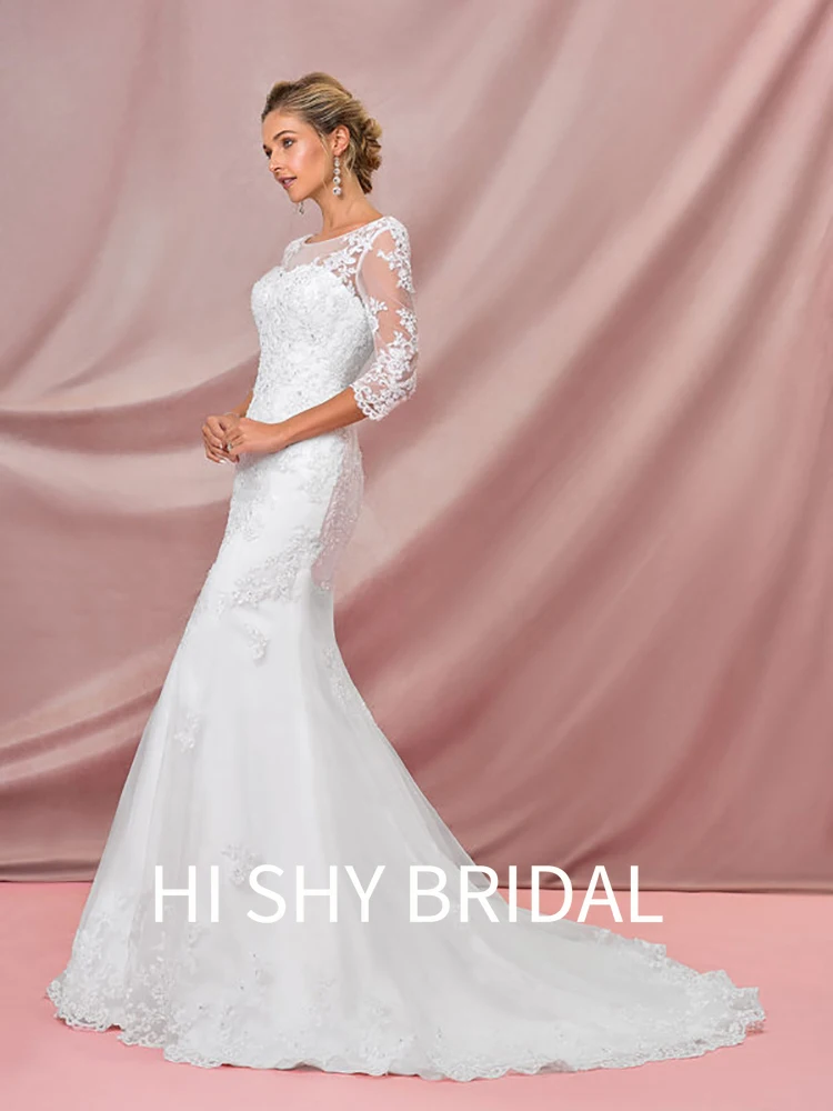 

Hi Shy Bridal 2021 New Luxury Lace Wedding Dresses Suitable for Every Bride Free Tailored Plus Size and Free Shipping