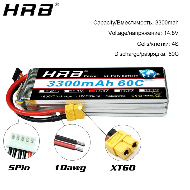 аккумулятор hrb lipo 2s 3s 4s 6s 1500mah 2200mah 2600mah 5000mah 6000mah 7000mah 4000mah 74 v