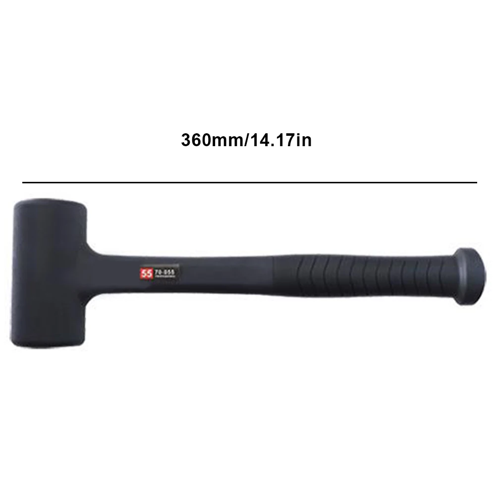 

Wear Resistant Anti Skid Rubber Hammer Floor Tile Marble Hand Tools Hockproof Round Head No Rebound Shock Absorbing Hammer