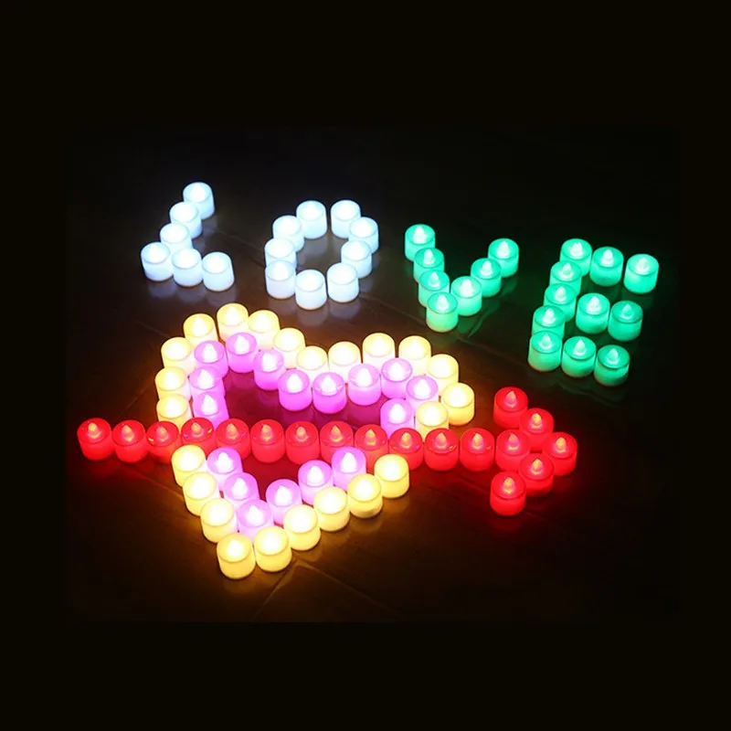 Электронный СВЕТОДИОДНЫЙ Мерцающая свеча 6 шт. чайный светильник на батарейках