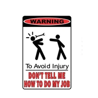 personality dont tell me how to do my job car stickers accessories motorcycle cover scratches waterproof pvc 12cm 8cm