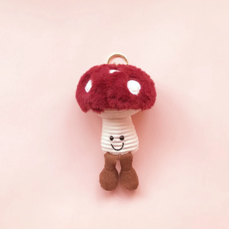 

Cute Avocado Pendant Keyring Plush Doll Small Creative Fruit Pineapple Mushroom Cherry Watermelon Bag Car Wallet Kid Keychain