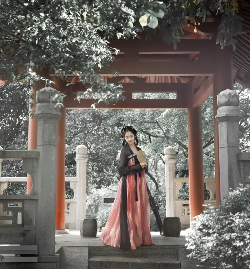 

2020 Traditional Dance Hanfu Dress Chinese Women Folk Tales Dress Singer Stage Wearing Oriental Festival Clothing Performance