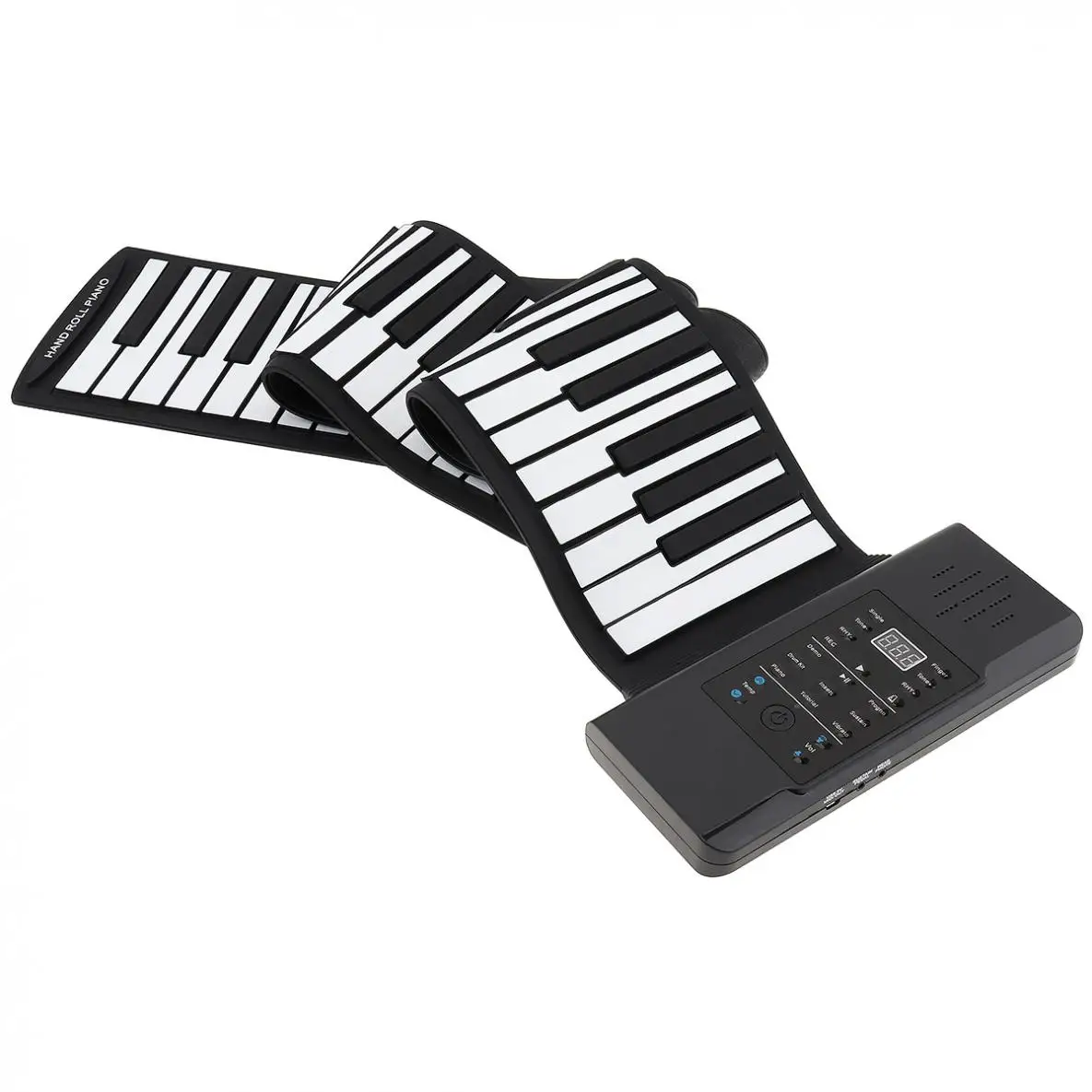 88 Keys MIDI Roll Up Electronic Piano Rechargeable Portable Silicone Flexible Keyboard Organ Built-in Speaker for Performance