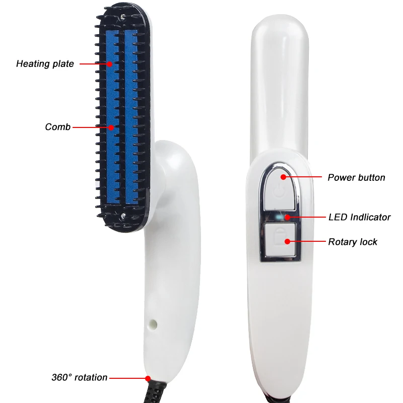 Многофункциональный выпрямитель для бороды мужчин расческа волос