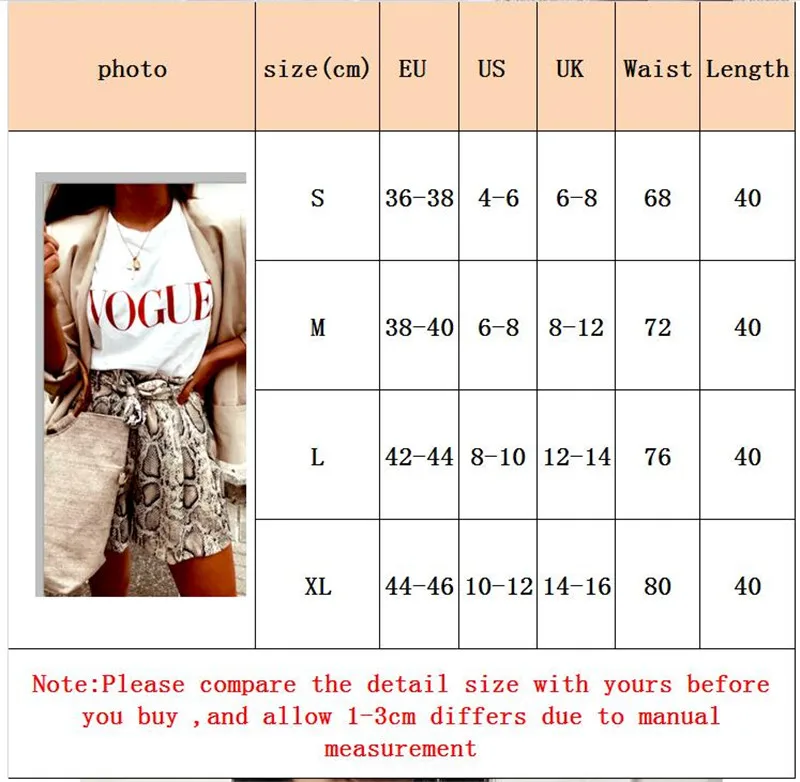 

Summer Animal Snake Print High Waist Shorts Women Casual Loose Short Biker Shorts Mujer Beach Party Clubwear