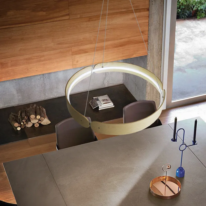 Современный Лофт украшения деревянный ужин люстра творческая гостиная Бар