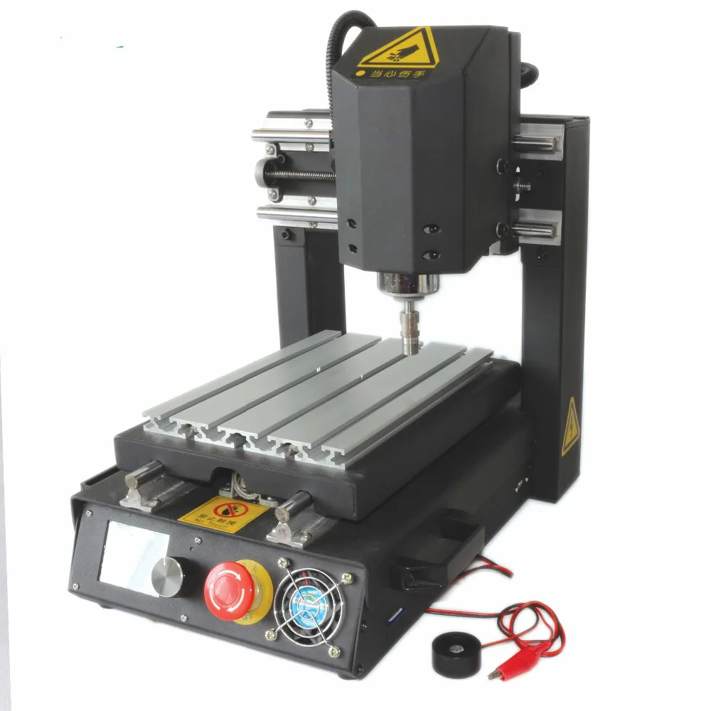 

3 Axis 2030 Desktop CNC Router Engraving Milling Machine &Emergency stop High-strength steel 110V/220V+400W Spindle