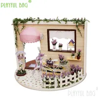 Parent-child home DIY smart fun house sky garden Lavender story ABCD lovely Christmas Valentine&#39;s Day gift decoration toy ud03