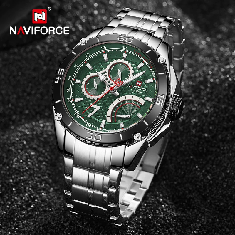 

NAVIFORCE Quartz Wrist Watch For Men Fashion Business Shock Resistant With 24 Hours Calendar Multifunction Luxury Watches Male