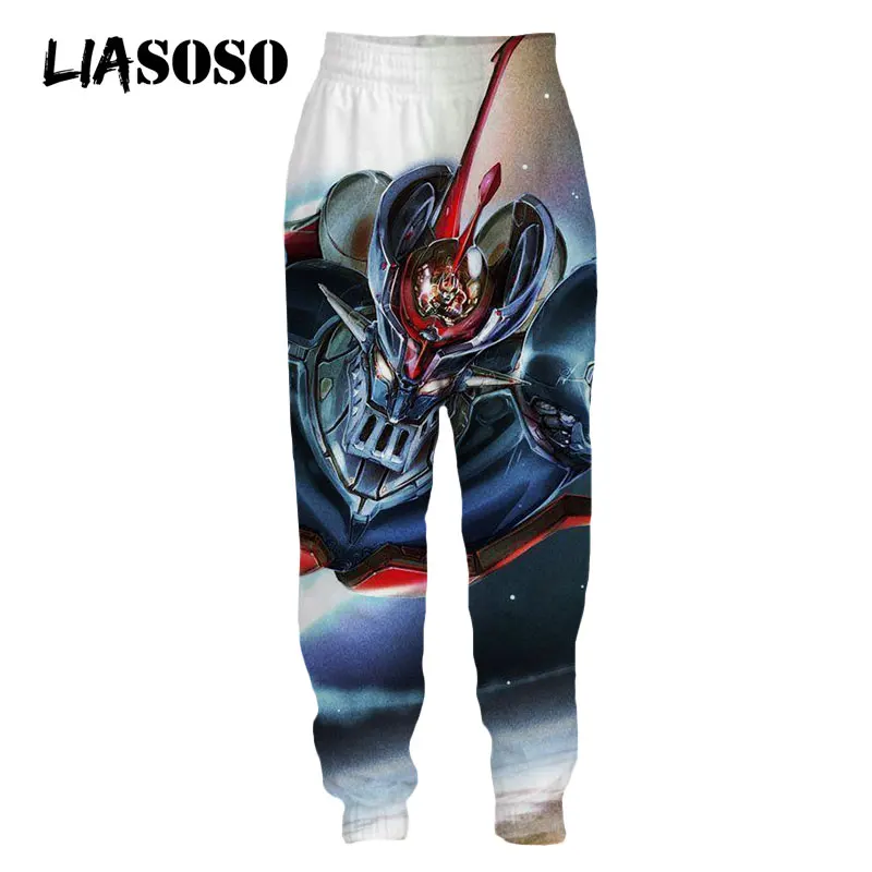 

LIASOSO Anime Movie Pant Mazinger Z Streetwear Sweatpants Harajuku Sweat Pants 3D Print Men Women Fashion Joggers Trousers Robot