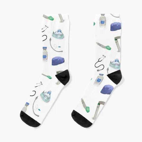 

Gift For Anesthesiologist Anaesthetist Crew Socks Mens Black Women Ankle Best Knee High