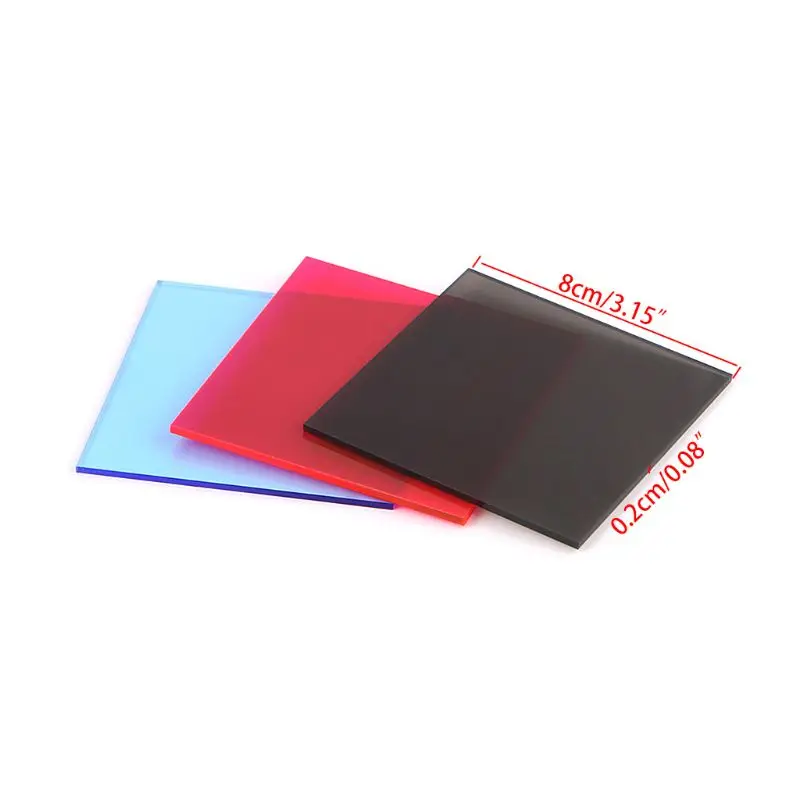 Plexiglass Board Colored Acrylic Sheet 8*8cm DIY Toy Accessories Model Making E7CB | Инструменты