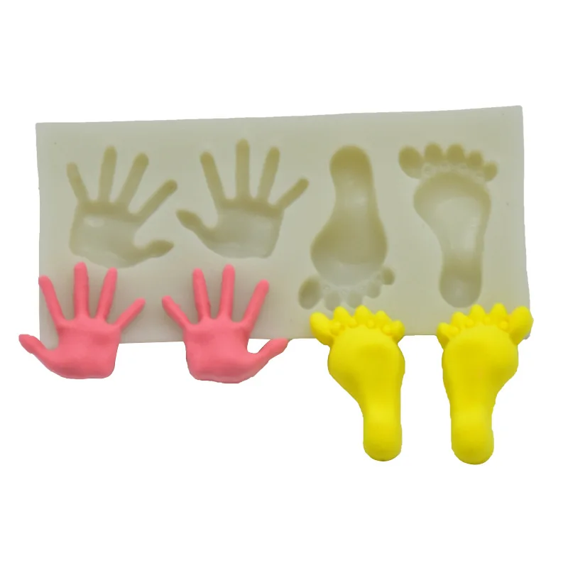 

Cute Mini Hand and Feet Silicone Mold Baby Shower Cake Decorating Tools Baking Accessories Fondant Molds Handmade Craft Supplies