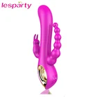 Перезаряжаемый тройной вибратор-кролик для удовольствия, для точки G, стимулятор Анальная пробка клитора, Мощный вибратор, вибратор, интимные игрушки для женщин