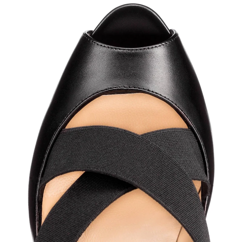 

Luxury Sandals Sexy Platform Clear Women Leather High Heels 10 12 16cm Red Bottom Ladies Mules Wedding Party Shoes Pumps 35-44