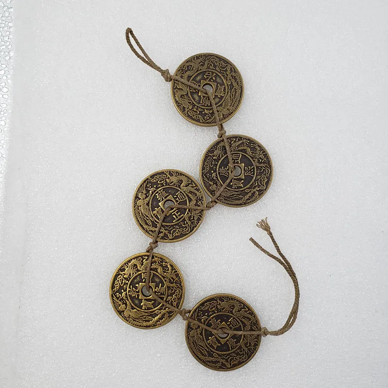 

Diameter 43mm, Thickness 3mm, Pure Copper, Five Emperors Qing Dynasty Antique Ornaments Ancient Chinese Coins Gifts