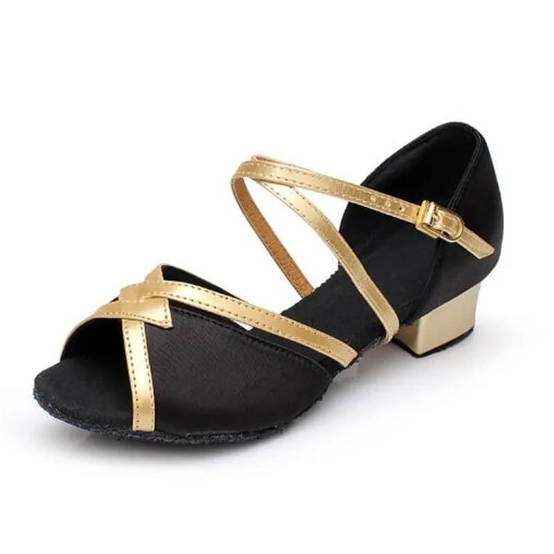Wholesale Children/Women's Latin Tango Dance Shoes Ladies/Kids Ballroom Salsa Dancing Girls Low Heel Sandals EU26-40 | Спорт и
