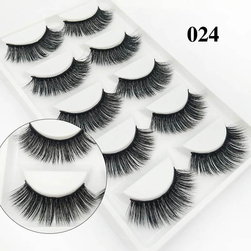 25 парт/Лот 3D норковые ресницы натуральные длинные накладные для наращивания