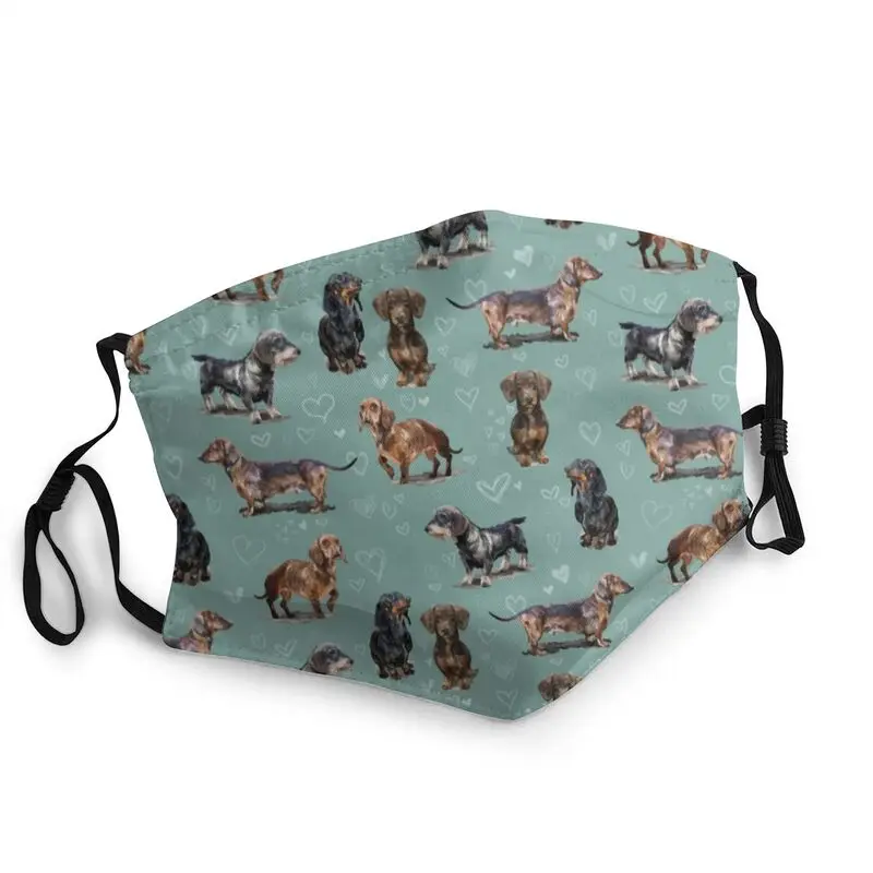 

The Dachshund Mask Dustproof Non-Disposable Badger Sausage Wiener Dogs Face Mask Protection Cover Adult Respirator Mouth-Muffle