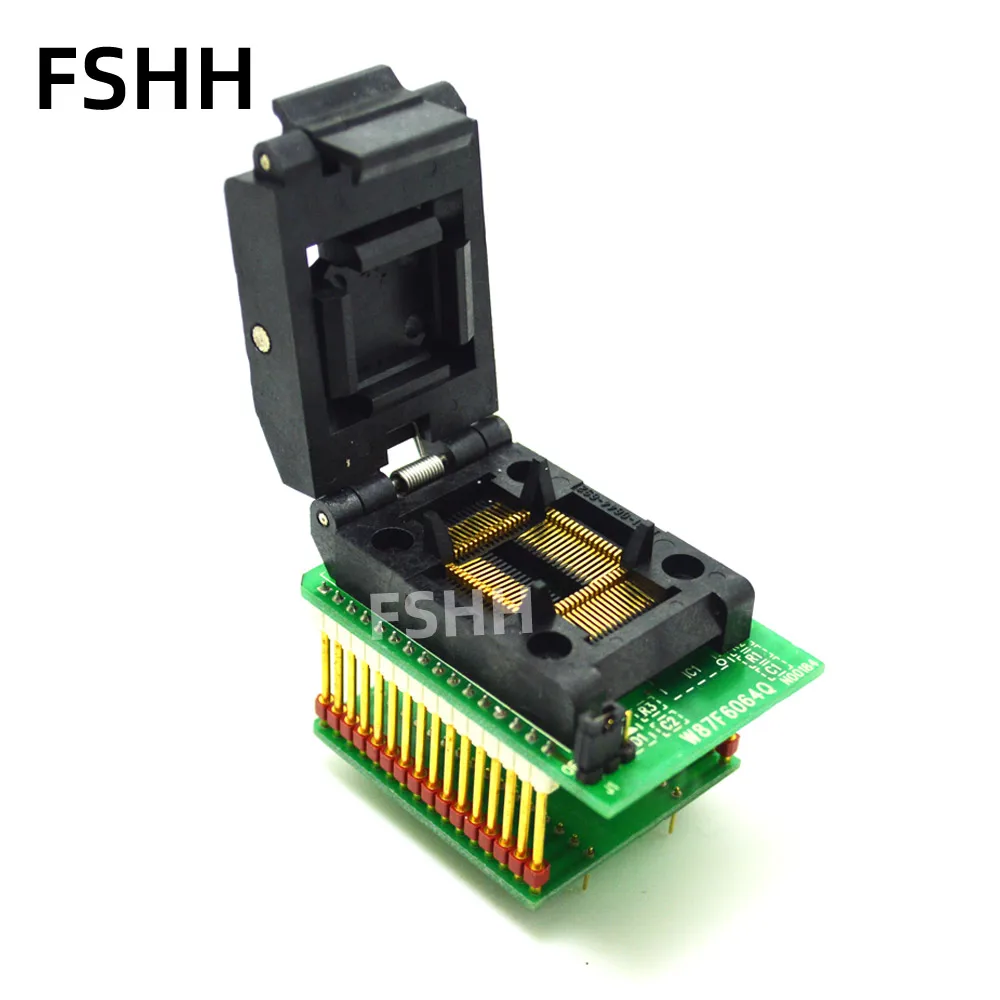 Программатор W87F6064Q адаптер TQFP64 LQFP64 IC тестовая розетка|adapter socket|adapter programmersocket adapter |