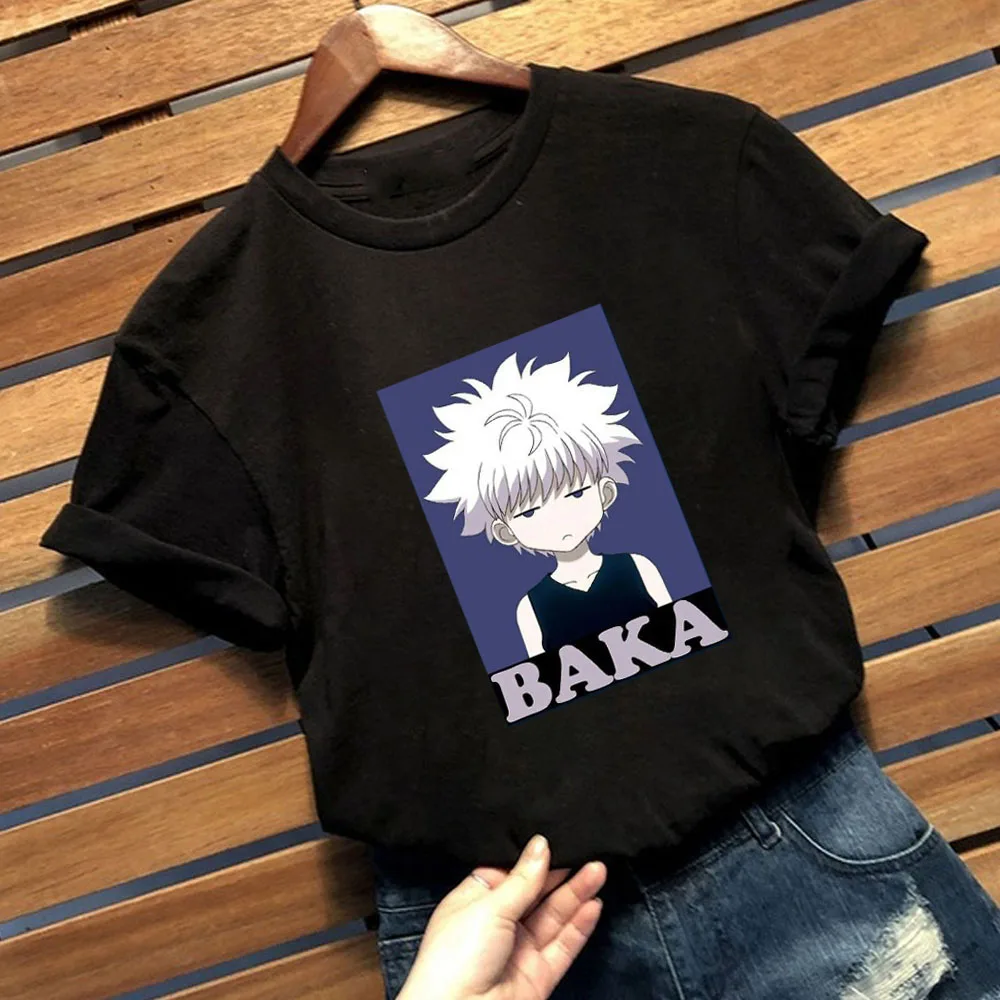 

2021 Summer Fahion Japan Anime Hunter X Hunter T Shirt Short Sleeve Round Neck for Women Men