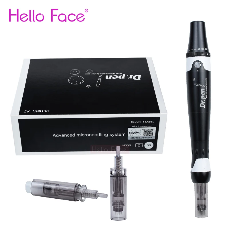 Original Dr Pen Ultima A7 Microneedling Pen Wired Professional Electric Derma Pen Microneedling With 2pcs Cartridge Micro Needle