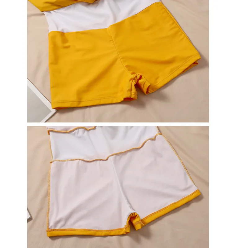

Swimwear Women Plus Size One Piece Swimsuit 2021 New Gold Color Patchwork Swim Suits for Women Bet Swimdress Ladies Bathing Suit