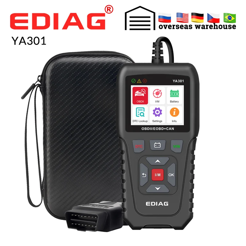 EDIAG YA301 OBD2 код читателя Поддержка Батарея проверьте полный функции YA 301 OBDII сканера