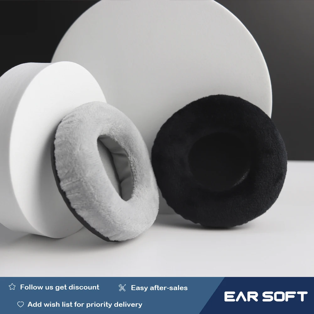 Earsoft Replacement Cushions for ATH-T2 ATH-PRO700DJ ATH-PRO700 Headphones Cushion Velvet Ear Pads Headset Cover Earmuff Sleeve