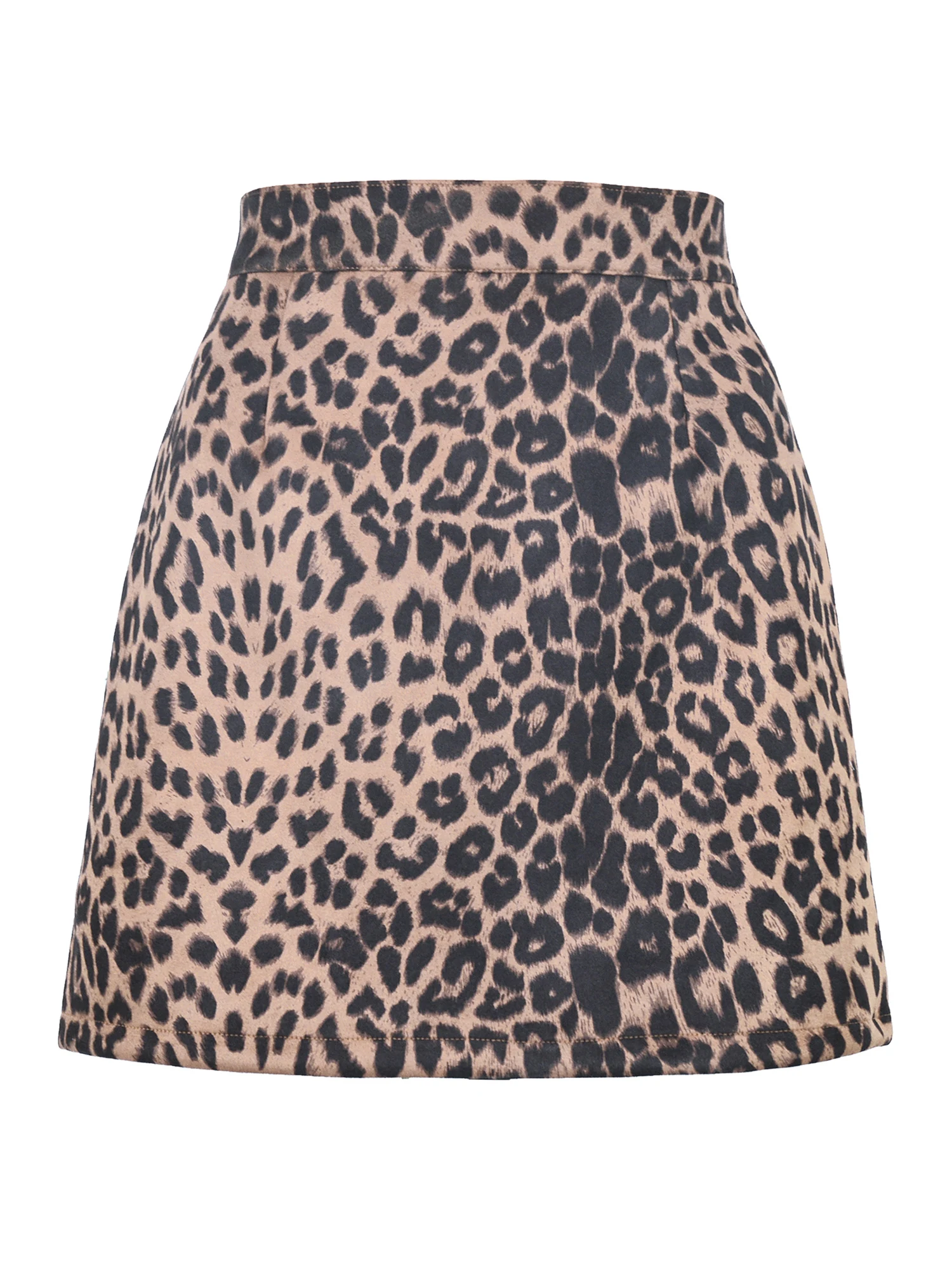 

Women's Leopard Mini Bodycon Skirt England Style High Waist Slim Short Pencil Skirt A-Line Fashion Lady Bottoms Autumn Spring