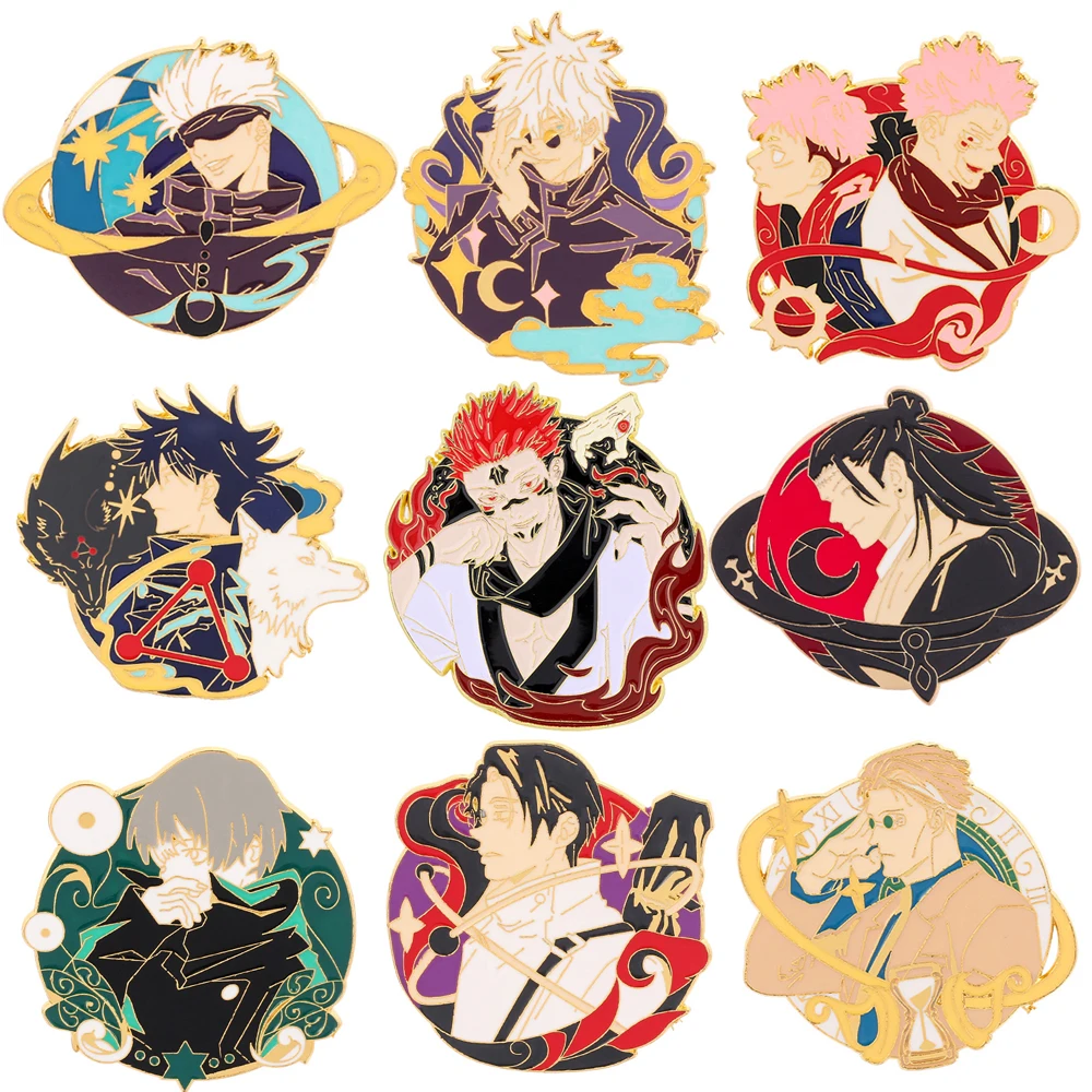 

PF742 Collections Japanese Anime Icons Jujutsu Kaisen Enamel Pin Brooches clothes Backpack Collar Badge Lapel Pin Jewelry Gifts