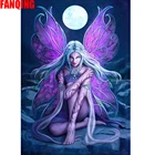 5d алмазная живопись сделай сам, женская готическая художественная наклейка, Декор, алмазная вышивка, мозаика, женский череп-вампир, бриллиант