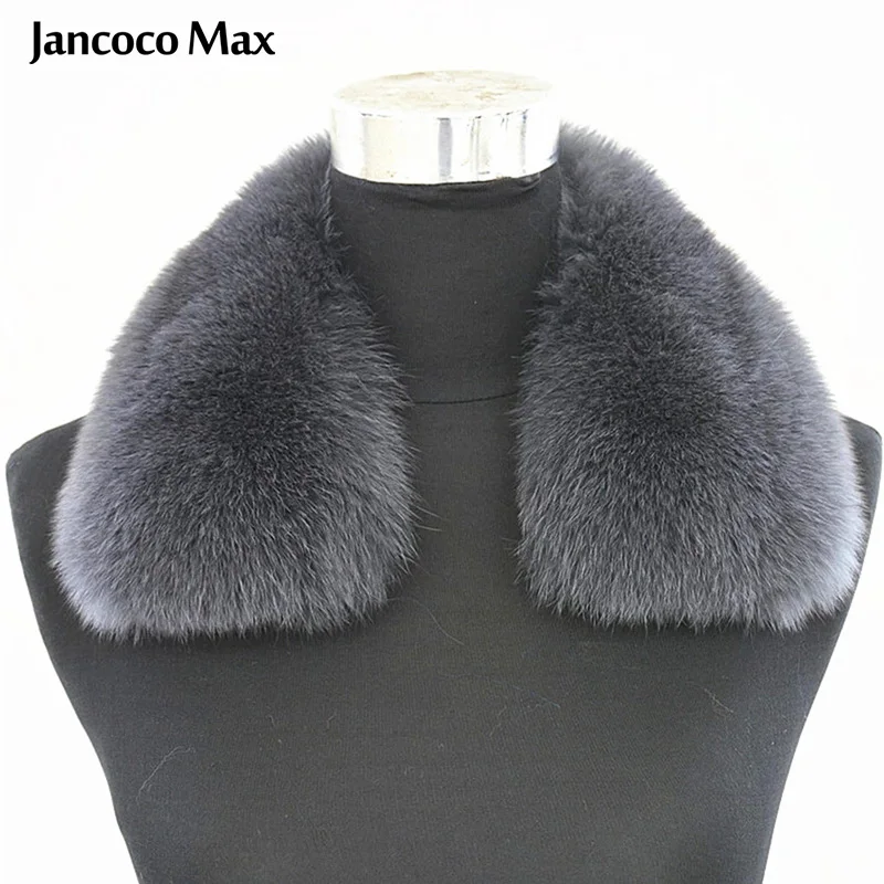 Jancoco Max новый зимний воротник из натурального Лисьего меха для женщин и мужчин