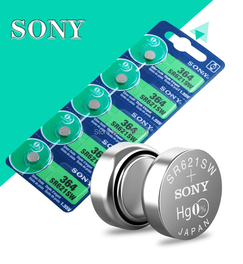 4 шт. батарейка для часов Sony 621 AG1 LR621 sr621sw 364A 1 5 в LR60 Кнопочная из оксида серебра