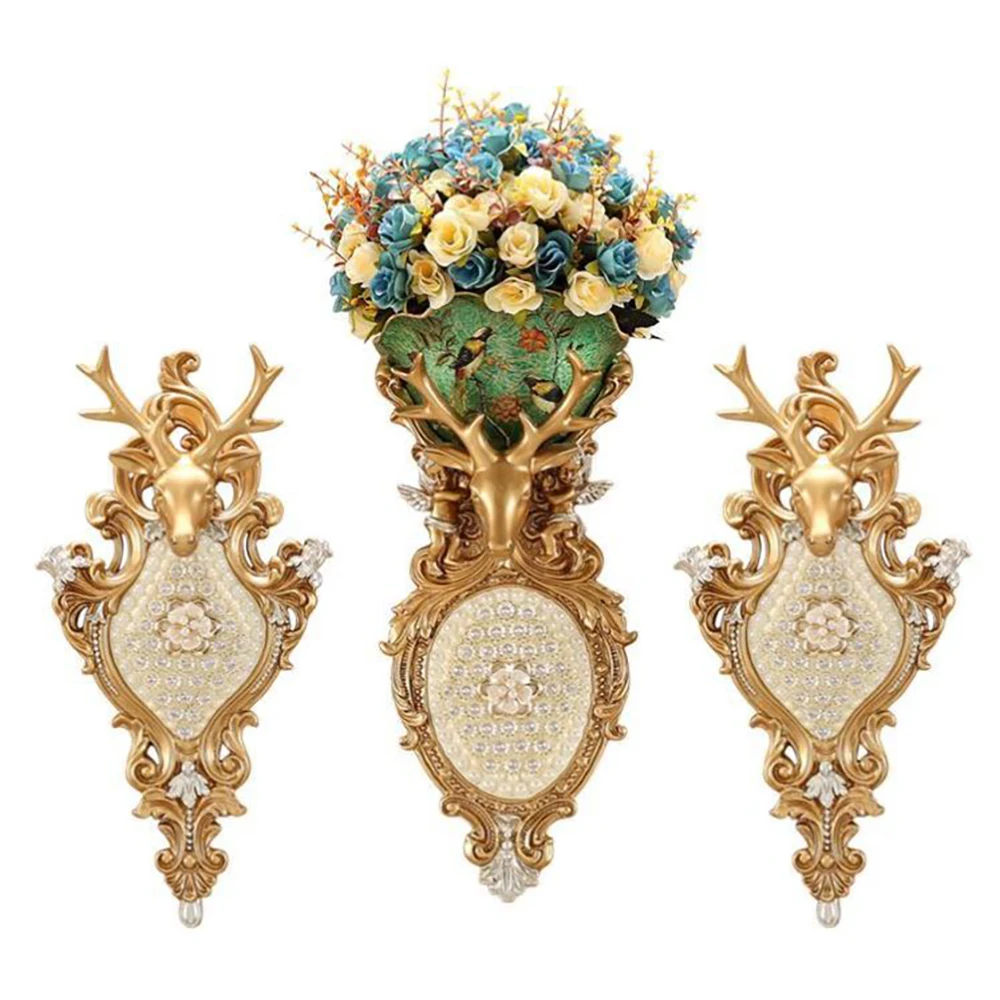 

Настенная ваза, цветочный горшок, Роскошная большая ваза из смолы, настенное украшение, креативные цветочные горшки, Современный домашний д...