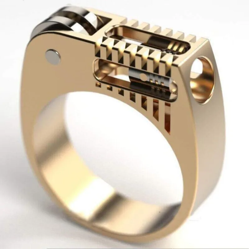 

FDLK Personality Steampunk Mechanical Gear Clockwork Rings for Men Women Gothic Finger Ring Biker Vintage Ring Hip Hop Jewelry