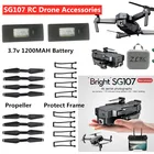 Запасные части для радиоуправляемого дрона SG107, 3,7 в, 1200 мАч, аккумулятор для радиоуправляемых дронов SG107, аксессуары для SG107, пропеллер SG107, защитная пластина аккумулятора