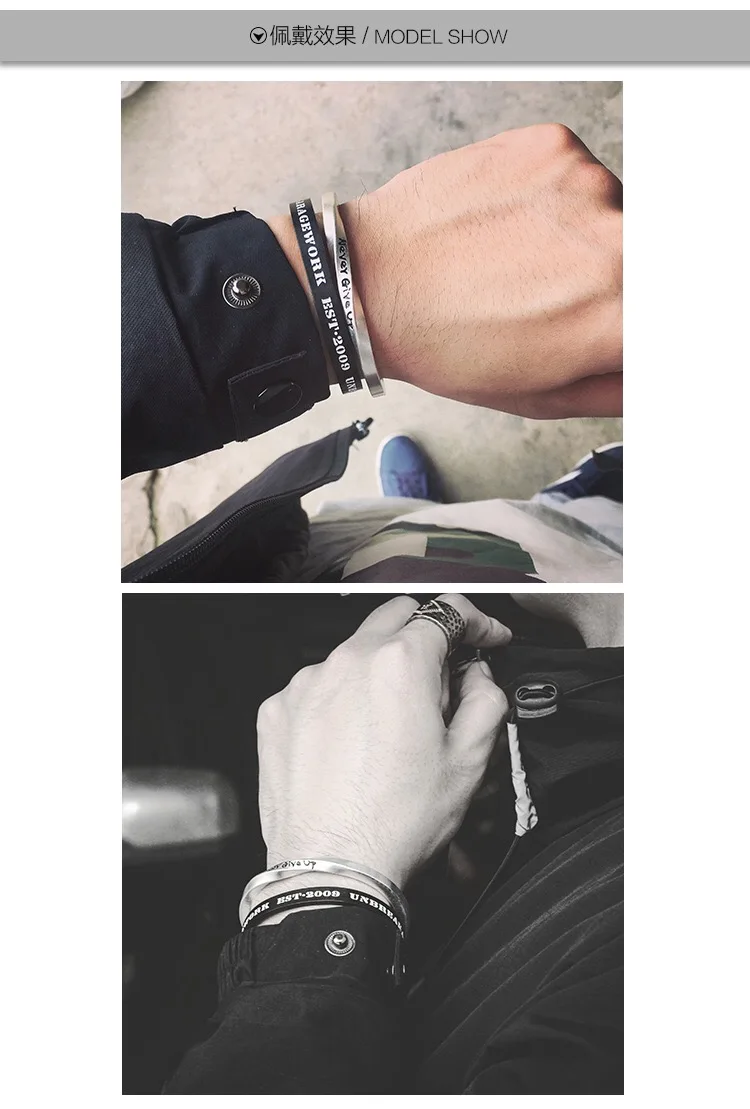 Wo мужские s Регулируемая манжета открытые круглые браслеты вдохновляющие pulseira из