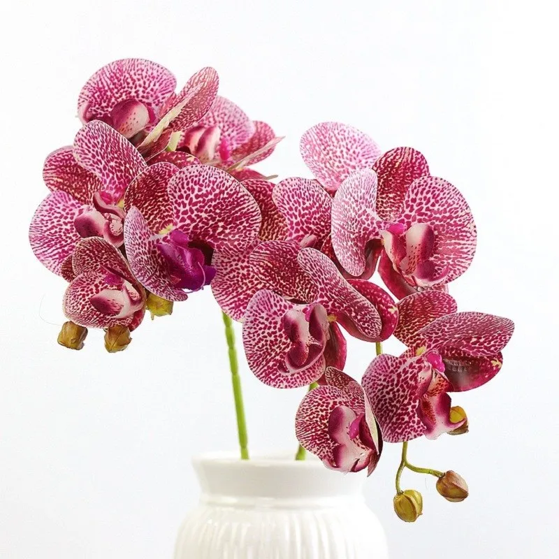 

1 bunch (6 heads) plastic Butterfly orchid , used for home decoration, wedding decoration flower