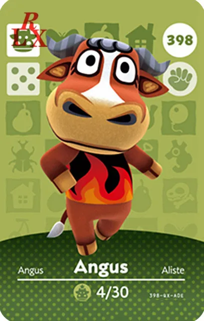 

6pcs Cattle Villagers Cards Animal Croxxing Angus Vic NFC Game Cards Ntag215 Tags NS Switch WiiU 3DS Free Shipping