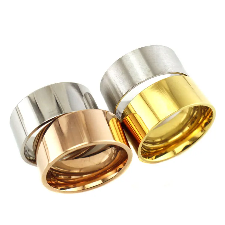 

Titanium and Girls' Rings Ring Gifts Steel Rings New Fashion Jewelry Gold and Black Men's