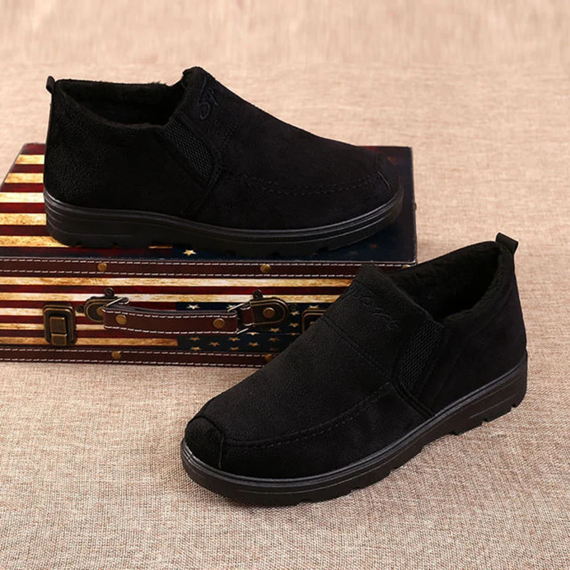 Мужские повседневные ботинки с высоким берцем теплые на толстой подошве