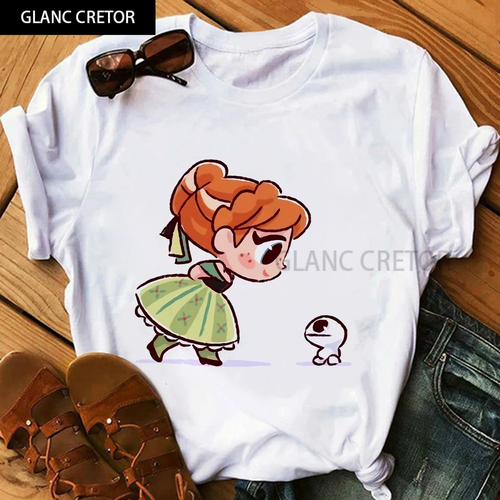 

Funny Cartoon Graphic Tshirt 90s Fashion Top Tees Female Vogue Princess Kawaii Harajuku T Shirt Women Ullzang Cute Anime T-shirt