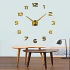 Функциональные Акриловые минималистичные настенные часы, современные настенные часы сделай сам, 3d декоративные зеркальные наклейки с поверхностью, Декор для дома и офиса, настенные часы