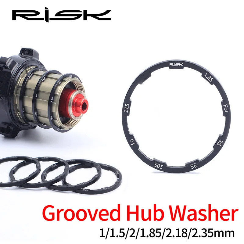 

Bike Grooved Hub Washer MTB Bicycle Hub Spacers 1/1.5/2/1.85/2.18/2.35mm Bottom Bracket Washer Cassette Flywheel Gasket 10S 11S